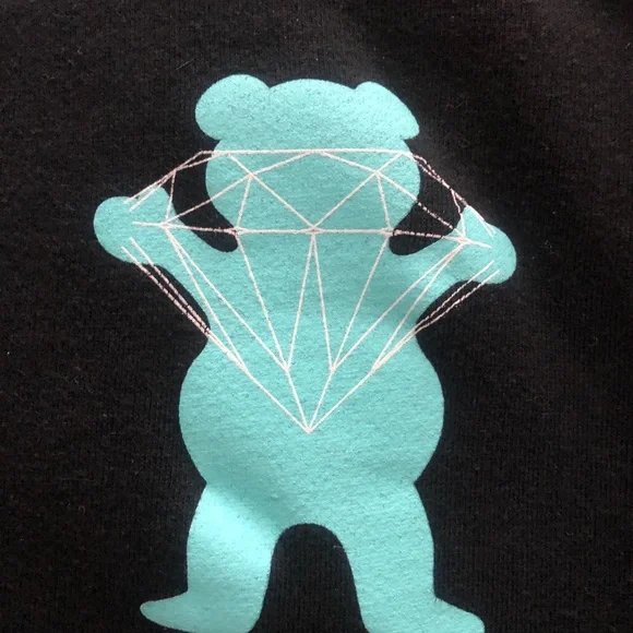 Diamond Supply Co. Black Sweater with Blue Bear - Picture 3 of 4